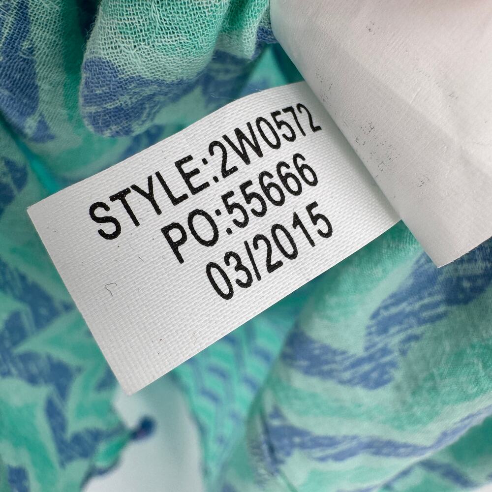 Vineyard Vines Tunic Womens Medium Swim Cover Up Beach Pool Blue Chevron Coastal - Picture 7 of 9